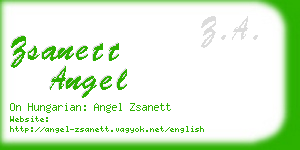 zsanett angel business card